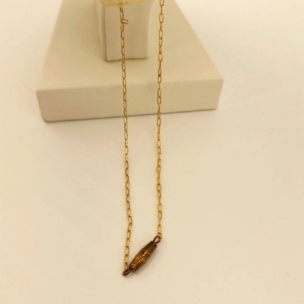 Gold Glit & Purple Victorian Paperclip Necklace - Picture 7 of 9